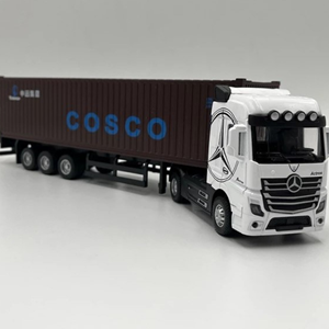 تریلی کانتینردار سفید مدل بنز آکتروس 1:50 Container Trailer Model Benz Actros_اسباب بازی